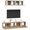 Ensemble meuble TV 4 pcs Chêne artisanal Bois d'ingénierie 584273584273
