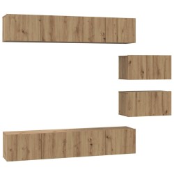 Ensemble meuble TV 6 pcs Chêne artisanal Bois d'ingénierie 584275584275