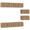 Ensemble meuble TV 6 pcs Chêne artisanal Bois d'ingénierie 584275584275