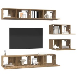 Ensemble meuble TV 6 pcs Chêne artisanal Bois d'ingénierie 584275584275