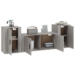 Ensemble de meubles TV 3 pcs Sonoma gris Bois d'ingénierie 584276584276