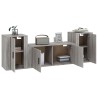 Ensemble de meubles TV 3 pcs Sonoma gris Bois d'ingénierie 584276584276