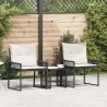 Ensemble de meubles d'extérieur 7 pcs Noir et blanc crème 584278584278