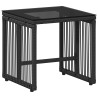 Ensemble de meubles d'extérieur 7 pcs Noir et blanc crème 584278584278