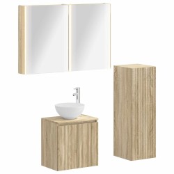 Ensemble de mobilier de salle de bain 4 pcs Chêne Sonoma 584282584282