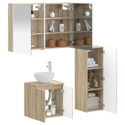 Ensemble de mobilier de salle de bain 4 pcs Chêne Sonoma 584282584282