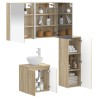 Ensemble de mobilier de salle de bain 4 pcs Chêne Sonoma 584282584282
