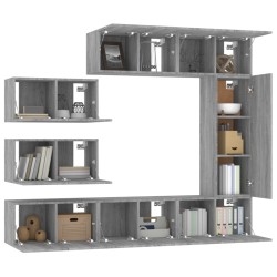 Ensemble de meubles TV 8 pcs Sonoma gris Bois d'ingénierie 584283584283