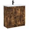Ensemble de mobilier de salle de bain Chêne fumé 584284584284