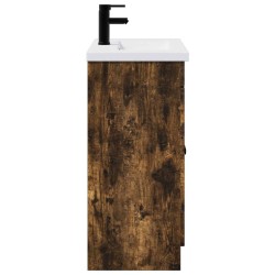 Ensemble de mobilier de salle de bain Chêne fumé 584284584284