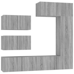 Ensemble de meubles TV 6 pcs Sonoma gris Bois d'ingénierie 584287584287