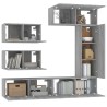 Ensemble de meubles TV 6 pcs Sonoma gris Bois d'ingénierie 584287584287