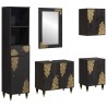 Ensemble de Meubles de Salle de Bain avec tiroir 5 pcs Noir 584288584288