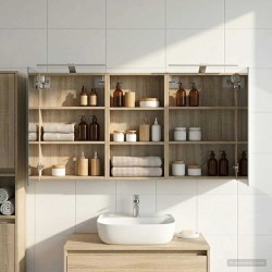Ensemble de Meubles de Salle de Bain 3 pcs 140 x 14,5 x 70 cm 584290584290