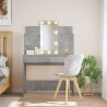Coiffeuse avec lumières LED gris béton 96x40x142 cm 584297584297