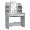Coiffeuse avec lumières LED gris béton 96x40x142 cm 584297584297