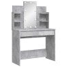 Coiffeuse avec lumières LED gris béton 96x40x142 cm 584297584297