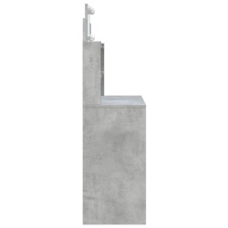 Coiffeuse avec lumières LED gris béton 96x40x142 cm 584297584297