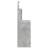 Coiffeuse avec lumières LED gris béton 96x40x142 cm 584297584297