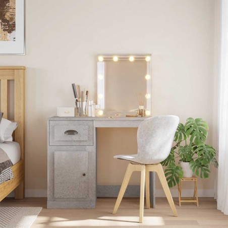 Coiffeuse avec lumières LED gris béton 90x42x132,5 cm 584300584300