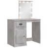 Coiffeuse avec lumières LED gris béton 90x42x132,5 cm 584300584300
