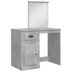 Coiffeuse avec lumières LED gris béton 90x42x132,5 cm 584300584300