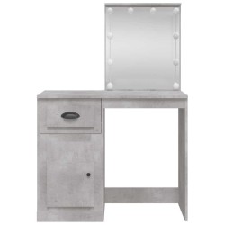 Coiffeuse avec lumières LED gris béton 90x42x132,5 cm 584300584300