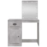 Coiffeuse avec lumières LED gris béton 90x42x132,5 cm 584300584300