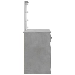 Coiffeuse avec lumières LED gris béton 90x42x132,5 cm 584300584300
