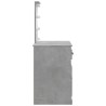 Coiffeuse avec lumières LED gris béton 90x42x132,5 cm 584300584300