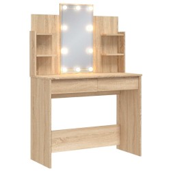 Coiffeuse avec lumières LED chêne sonoma 96x40x142 cm 584301584301