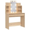 Coiffeuse avec lumières LED chêne sonoma 96x40x142 cm 584301584301