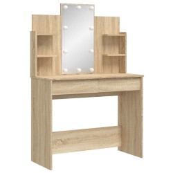 Coiffeuse avec lumières LED chêne sonoma 96x40x142 cm 584301584301