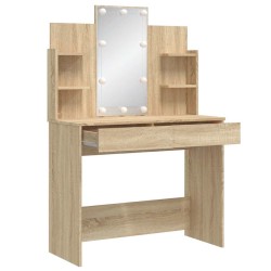 Coiffeuse avec lumières LED chêne sonoma 96x40x142 cm 584301584301