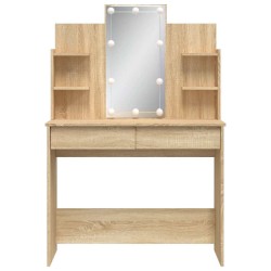 Coiffeuse avec lumières LED chêne sonoma 96x40x142 cm 584301584301