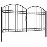 Portail de clôture ASSEN à double porte avec arc en acier 300 x 175 cm 584302584302