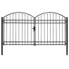 Portail de clôture ASSEN à double porte avec arc en acier 300 x 175 cm 584302584302