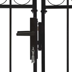Portail de clôture ASSEN à double porte avec arc en acier 300 x 175 cm 584302584302
