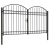 Portail de clôture ASSEN à double porte avec arc en haut en acier 300x200 cm 584303584303