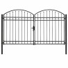 Portail de clôture ASSEN à double porte avec arc en haut en acier 300x200 cm 584303584303