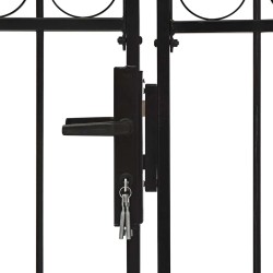 Portail de clôture ASSEN à double porte avec arc en haut en acier 300x200 cm 584303584303