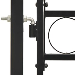 Portail de clôture ASSEN à double porte avec arc en haut en acier 300x200 cm 584303584303