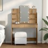 Coiffeuse avec lumières LED chêne artisanal 96x40x142 cm 584304584304