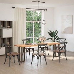 Pieds de table console en T, 2 pièces, noir, 25 x 28 x (72-73) cm, acier 584306584306
