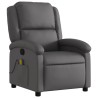 Fauteuil de massage inclinable gris cuir véritable 584308584308