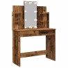 Coiffeuse avec lumières LED vieux bois 96x40x142 cm 584309584309