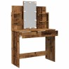 Coiffeuse avec lumières LED vieux bois 96x40x142 cm 584309584309