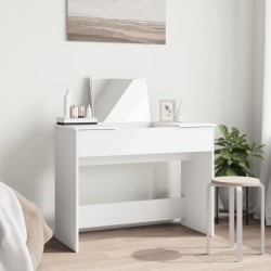 Coiffeuse avec miroir blanc 100x45x76 cm 584310584310