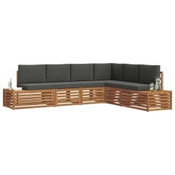 Ensemble de canapés d'extérieur Naturel et Anthracite 584318584318