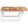 Étagère de vasque murale acier et bois massif d'acacia 584320584320
